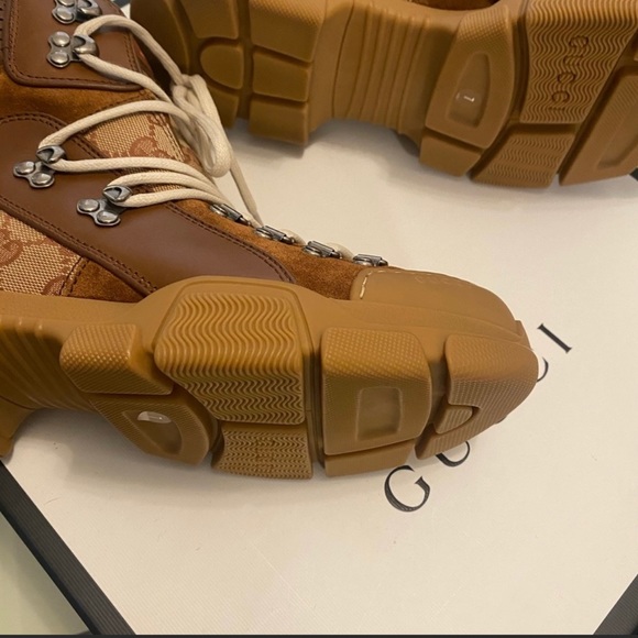 GUCCI FLASHTREK LEATHER BOOTS 100% Authentic MEN /WOMEN : mens 7 so womens 8.5 - Picture 4 of 7